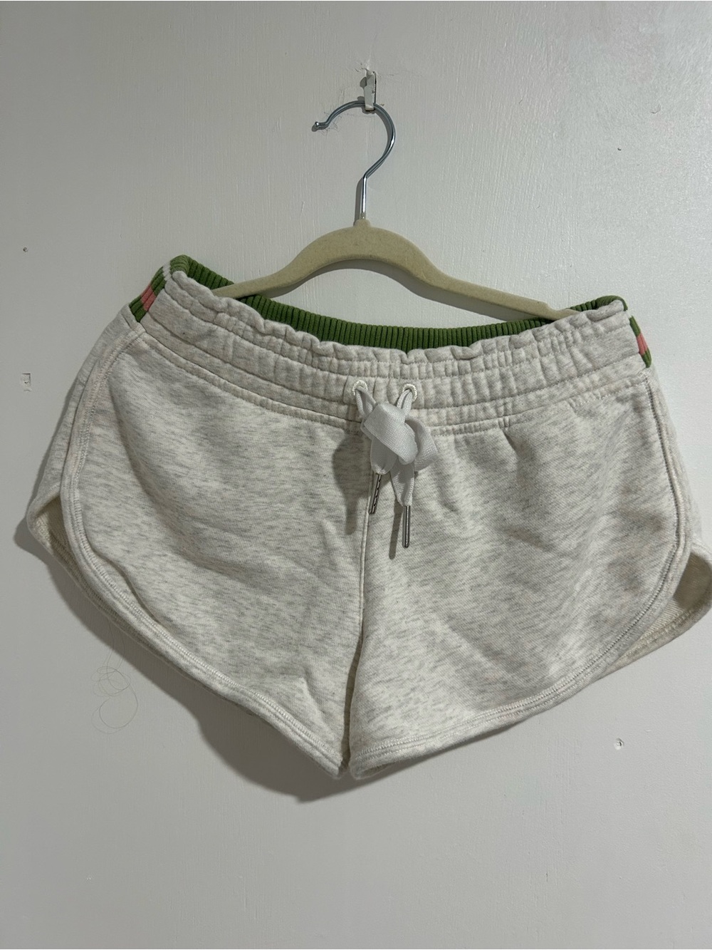 adidas by Stella McCartney Sweat Shorts Light Heather Grey Striped Waist